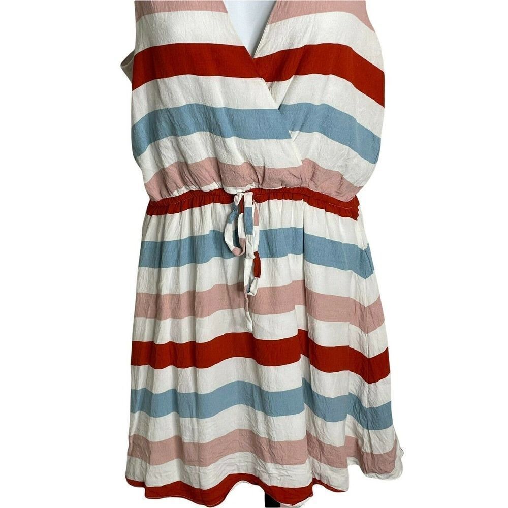đ
șlovers + Friends Dreamland Bold Stripe Dress S Tie Waist Fully Lined - Picture 5 of 8